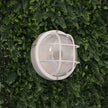 Rund White Acrylic & Clear Glass E27 IP54 Outdoor Bunker