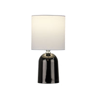 Thumbnail for Espen Gunmetal & White Fabric On/Off Touch Lamp