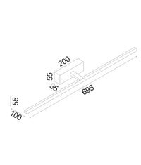 Thumbnail for LINEAL: Interior LED Tri-CCT Dimmable Vanity / Picture Wall Lights IP44 (L695mm)