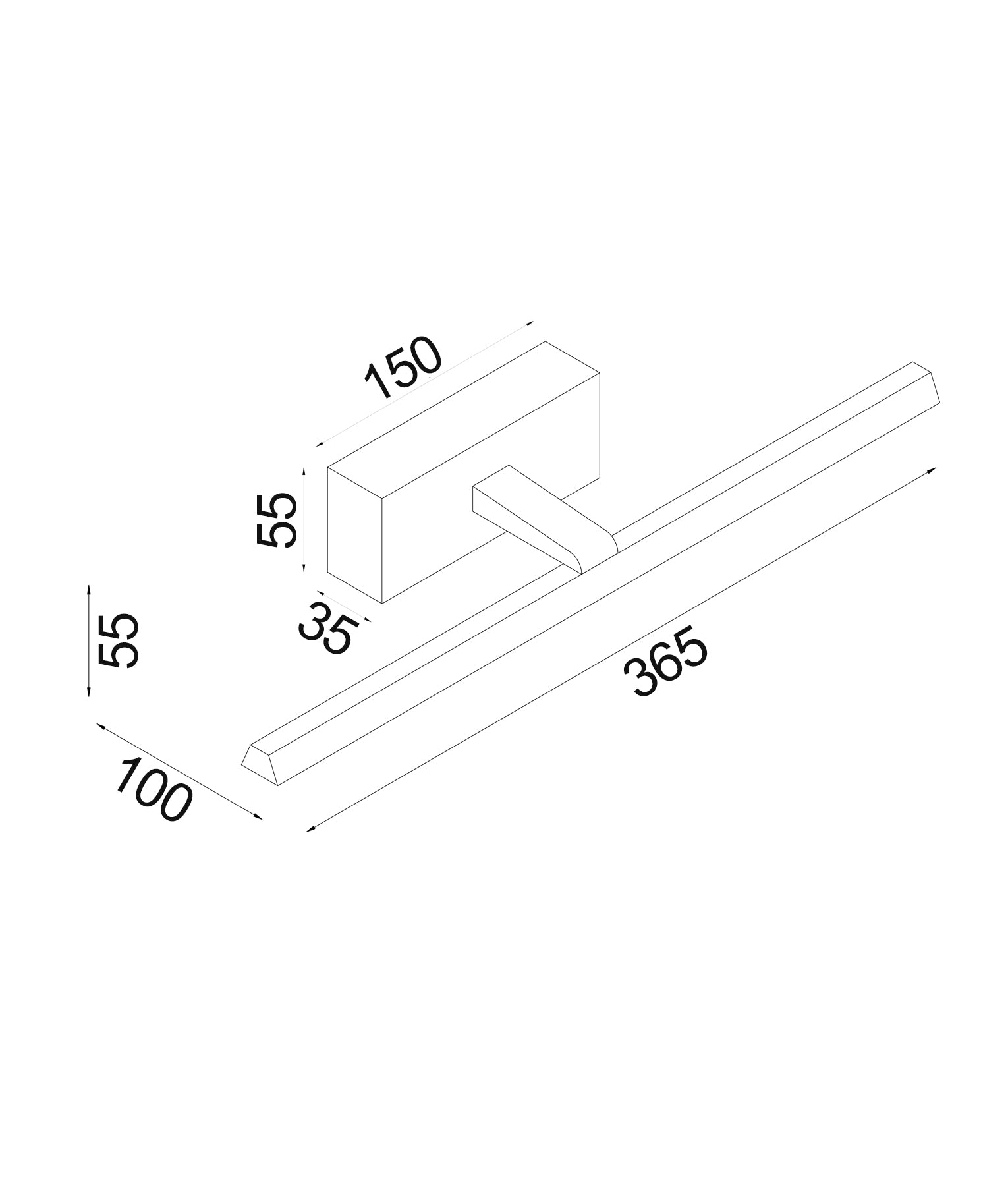 LINEAL: Interior LED Tri-CCT Dimmable Vanity / Picture Wall Lights IP44 (L365mm)