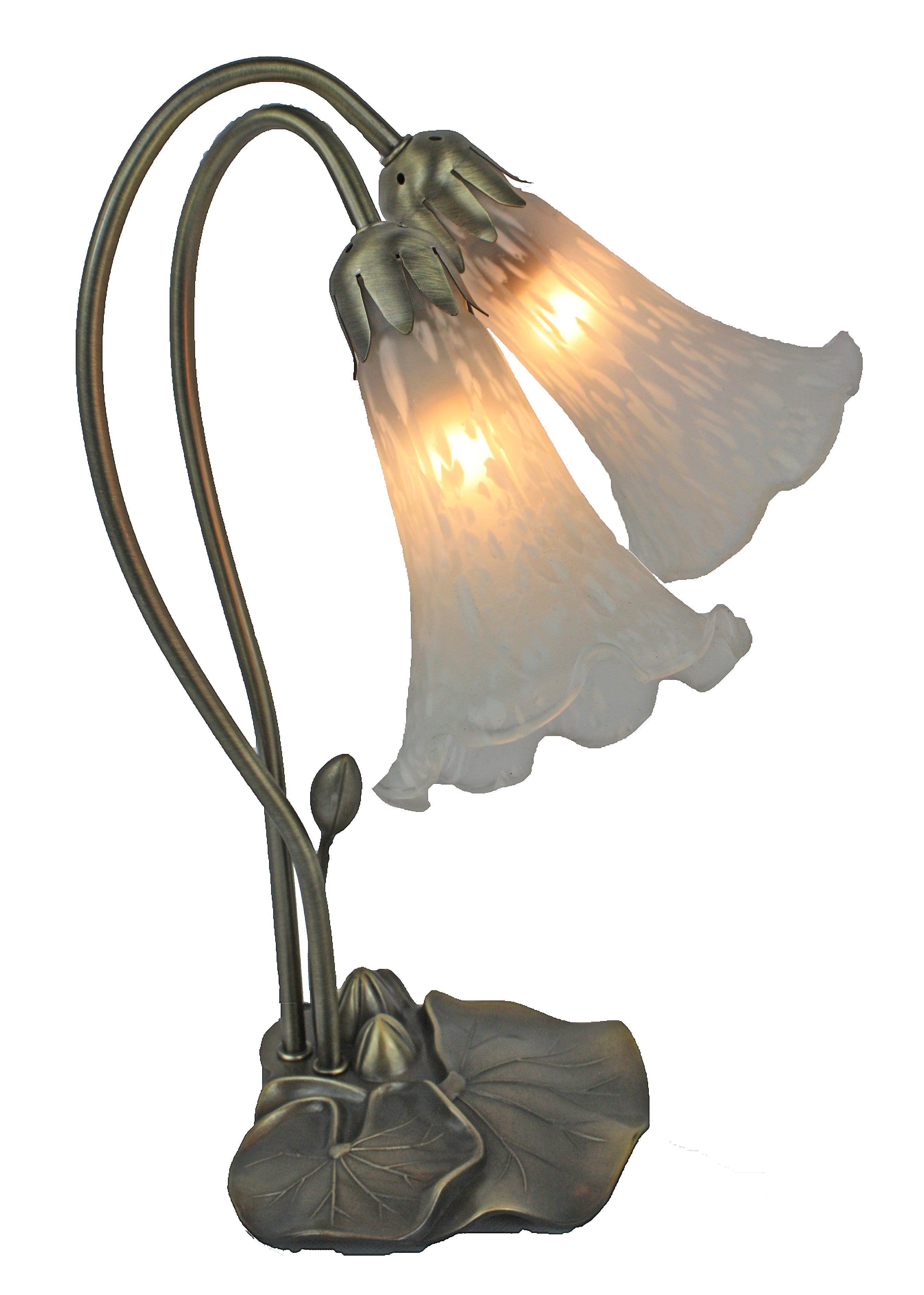 Double branch downward lily lamp