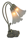 Double Branch Downward Lily Tiffany Table Lamp