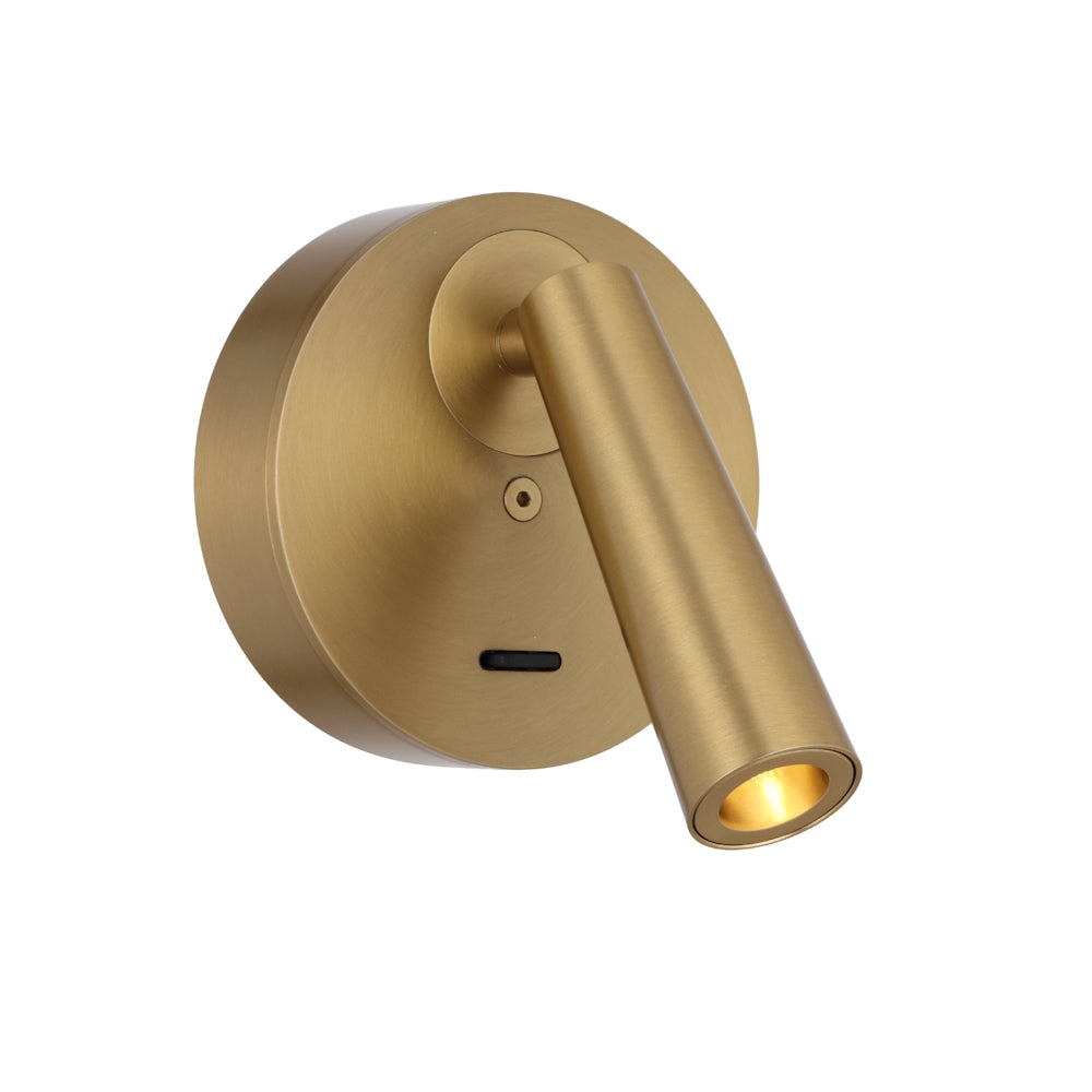 Lodan Gunmetal, Copper or Brass 3W 3000K Wall Light