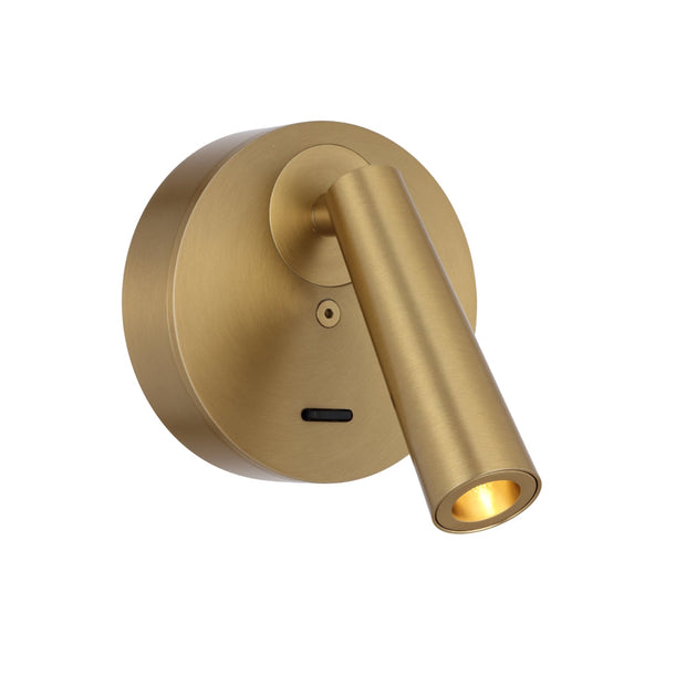 Lodan Gunmetal, Copper or Brass 3W 3000K Wall Light