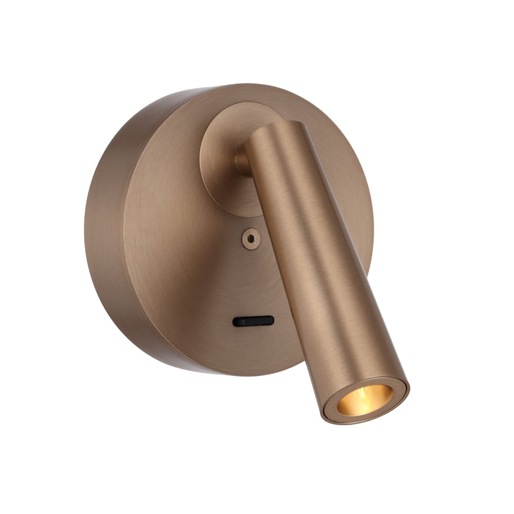 Lodan Gunmetal, Copper or Brass 3W 3000K Wall Light