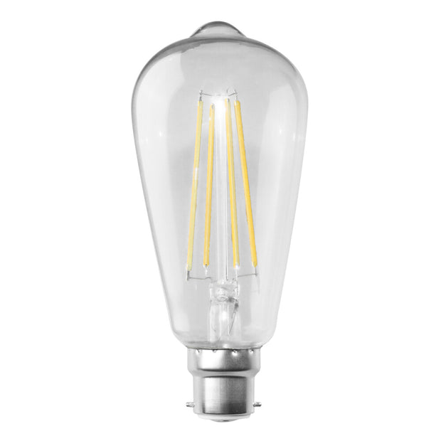 Vintage Deco Dimmable - Filament ST64 8W 3K B22 Clear