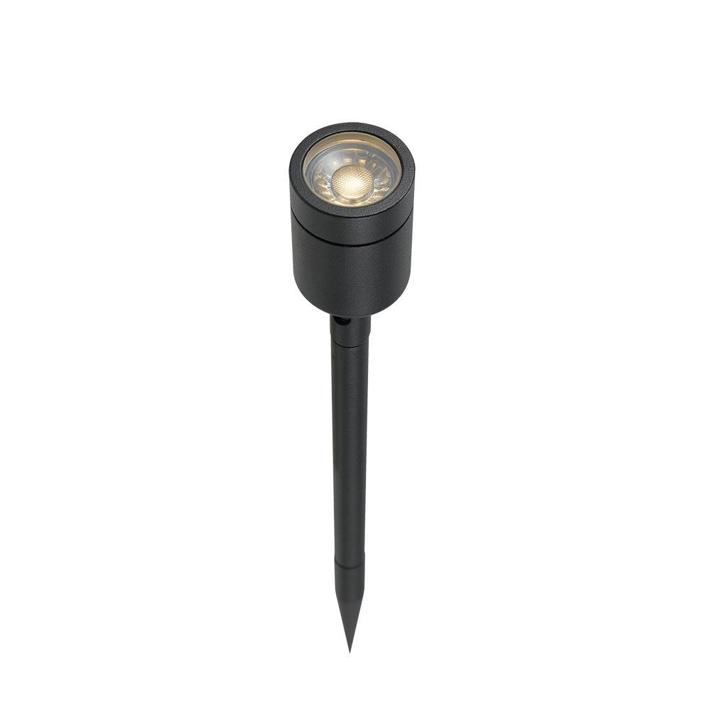 Luc IP65 12 Volt 3 Watt Warm White Spike Spot Light in Black