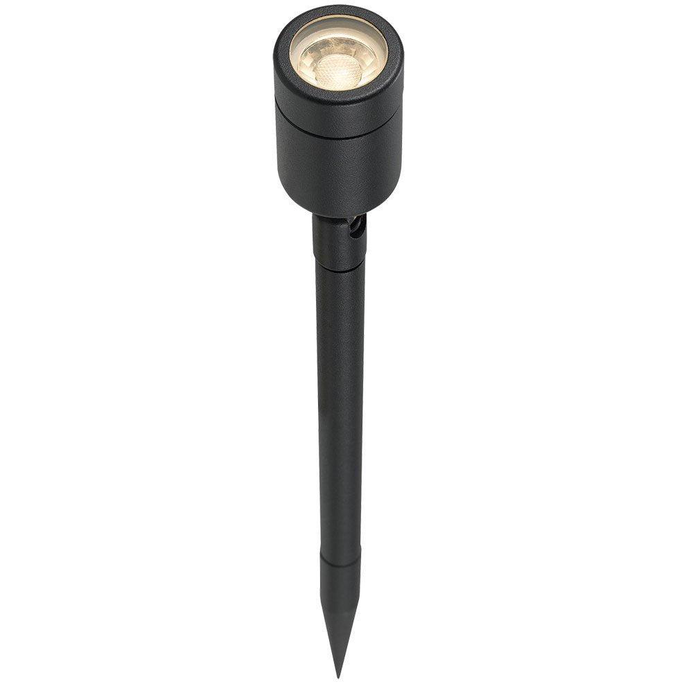 Luc IP65 12 Volt 8 Watt Warm White Spike Spot Light in Black