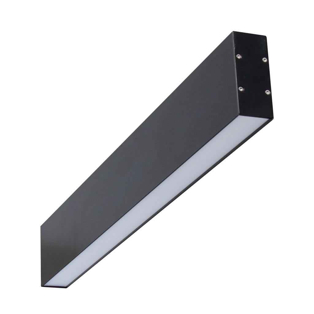 lumaline 2 up and down led wall light 600mm anodized matt black finish