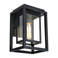 Thumbnail for Luton 1 Light Exterior Wall Light Black