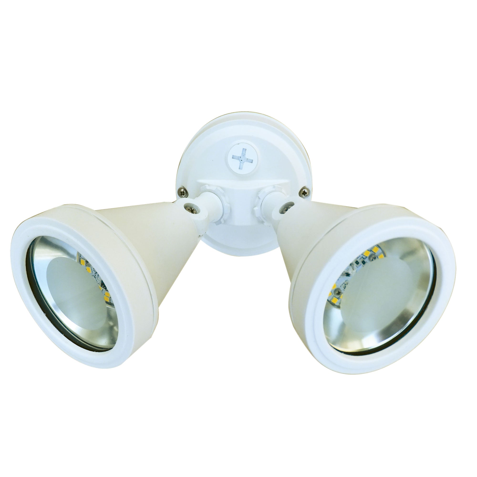 Cadet LED White Outdoor Twin Floodlight