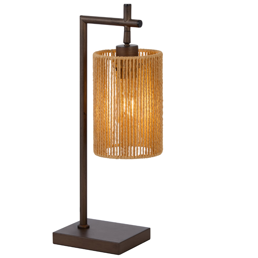 Lyndra Gunmetal/Black or Black/Natural Table Lamp