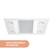 Linux DC 1000w Halogen 3 in 1 Bathroom Heater & High Extraction Exhaust Fan with LED Light White