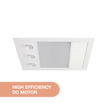 Linux Mini DC 1000w Halogen 3 in 1 Bathroom Heater & High Extraction Exhaust Fan with LED Light White