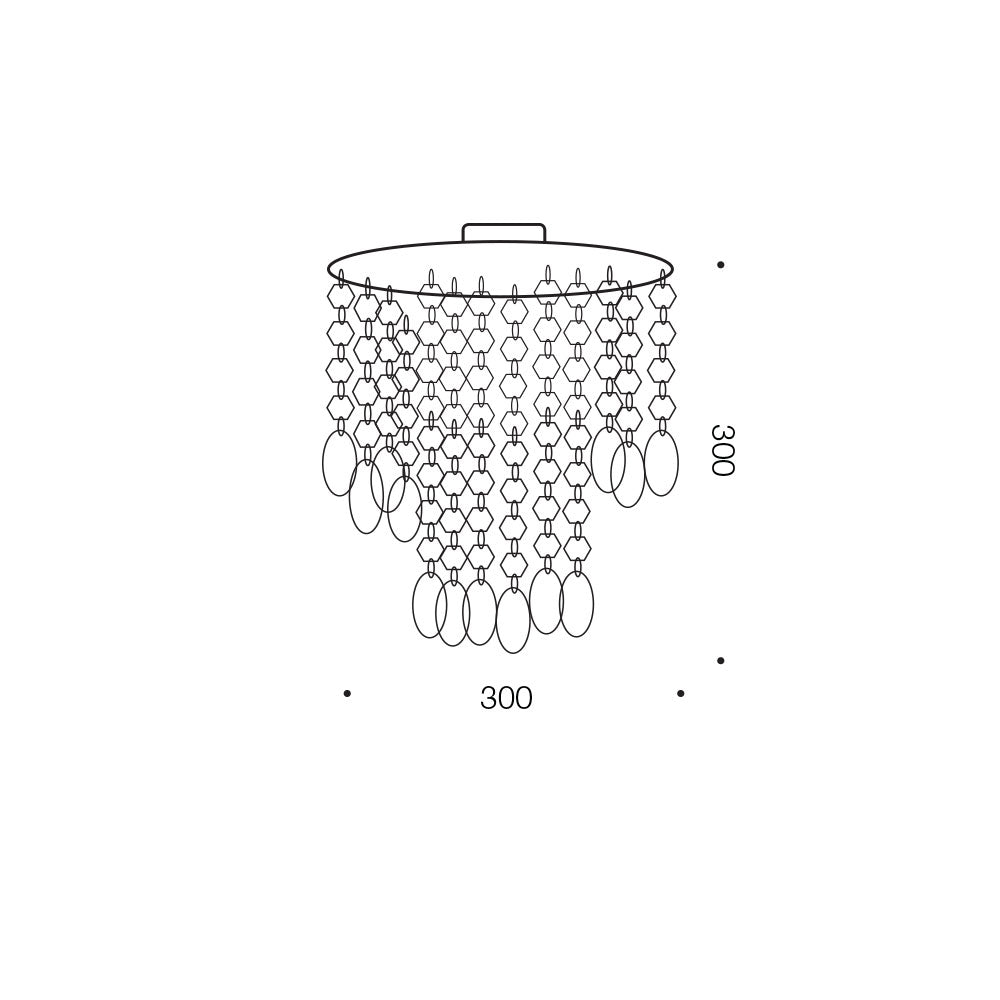 Loven Chrome & Clear Acrylic Beads DIY Batten Fix