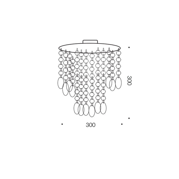 Loven Chrome & Clear Acrylic Beads DIY Batten Fix
