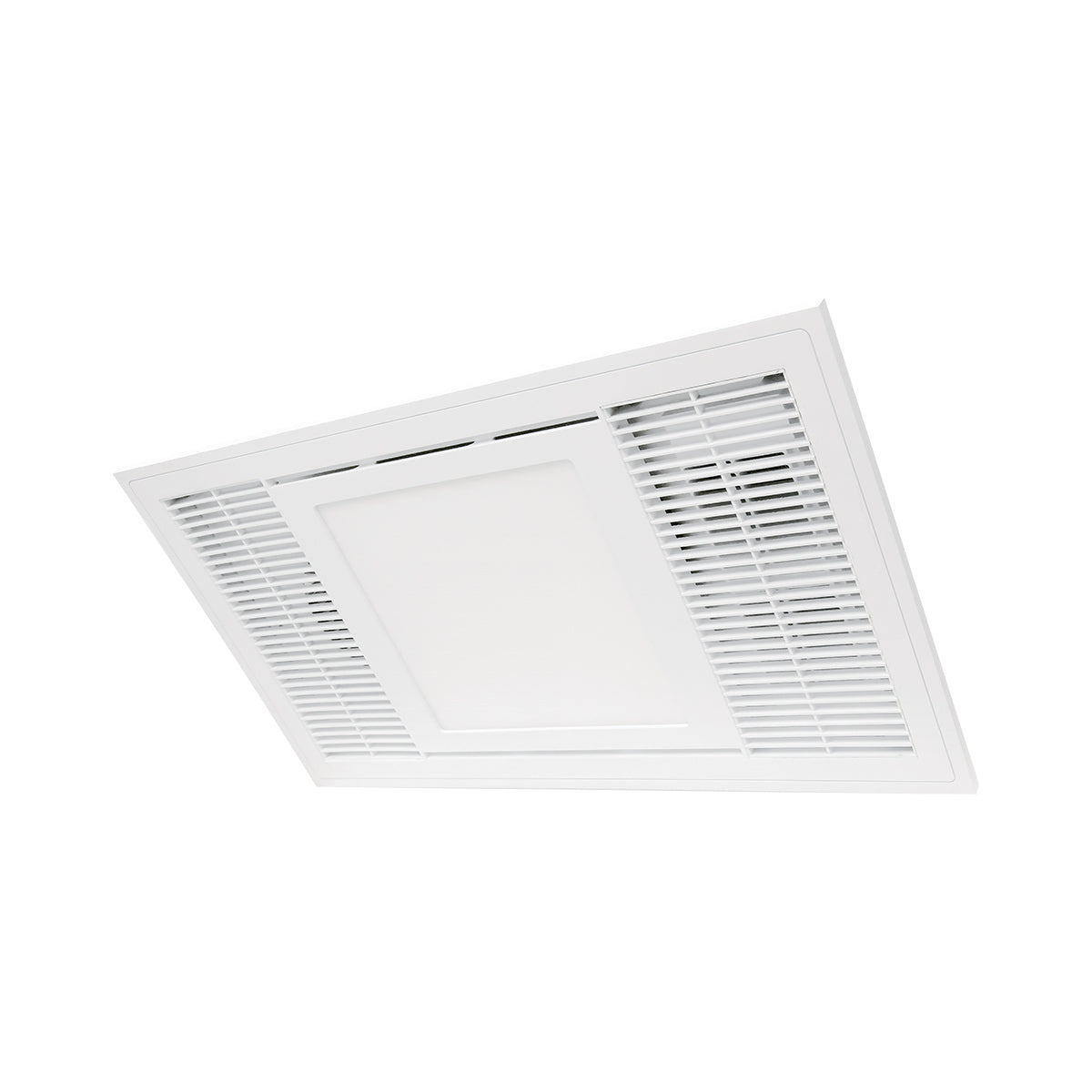 MADRID - 3 in 1 Heat Light Exhaust, Ultra Low Profile Bathroom Fan Heater with LED Light - Matte White