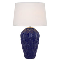 Thumbnail for Madrid Table Lamp in Blue with White Shade