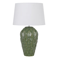 Thumbnail for Madrid Table Lamp in Green with White Shade