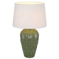 Thumbnail for Madrid Table Lamp in Green with White Shade