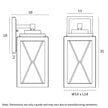 Mallory 30 Black & Timber Look IP43 Exterior Wall Light