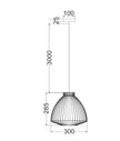 MANU: Modern Interior Cone (Concave) Wire Cage Pendant Lights
