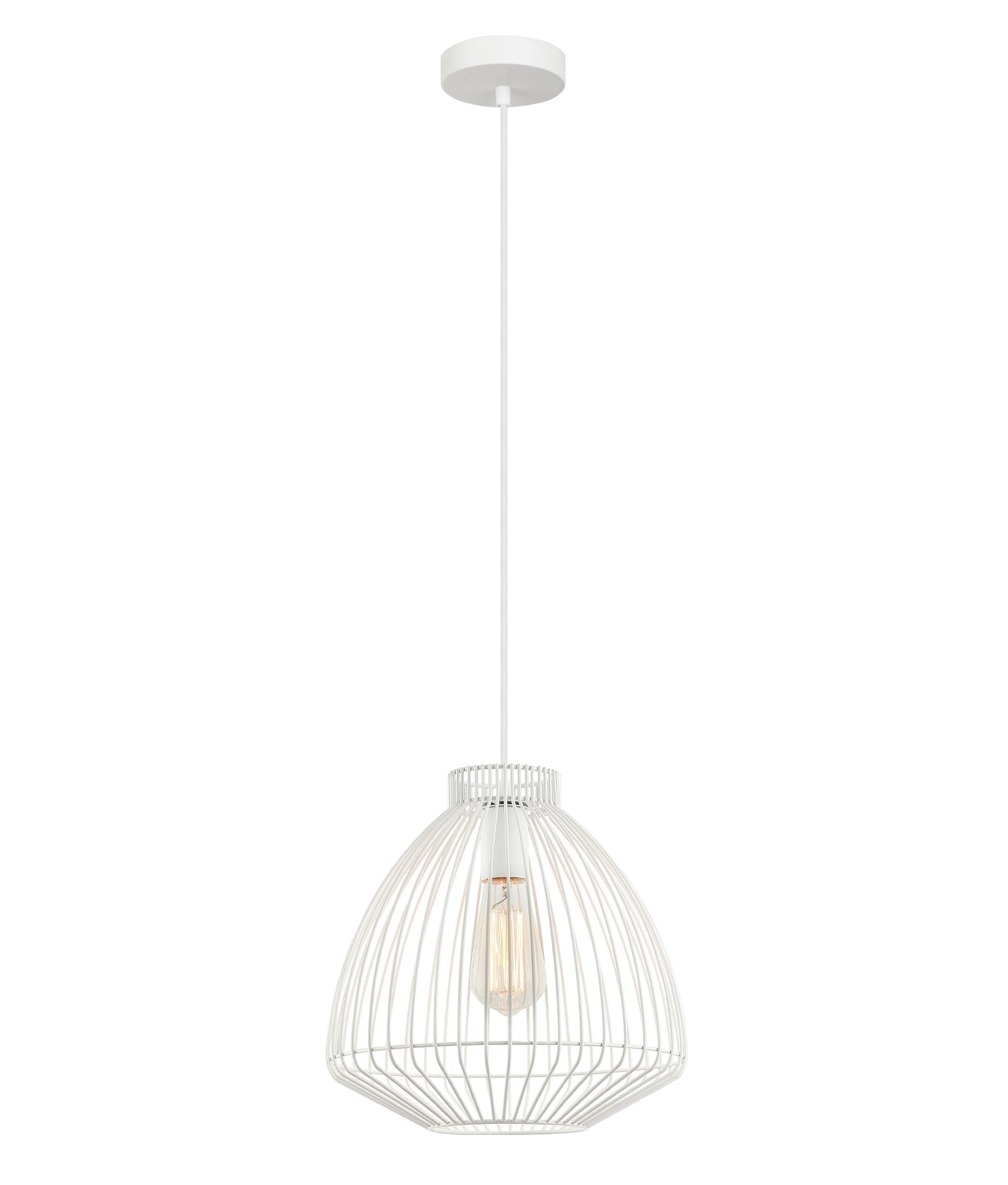 MANU: Modern Interior Cone (Concave) Wire Cage Pendant Lights