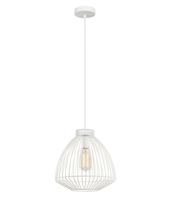 MANU: Modern Interior Cone (Concave) Wire Cage Pendant Lights