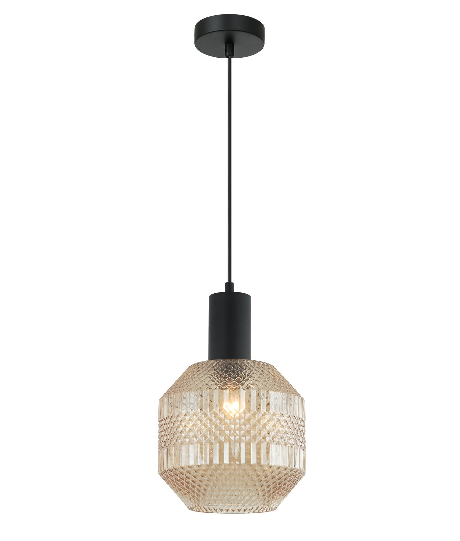 MARACA: Interior Glass Jar With Quadrilateral Segment Pendant Lights