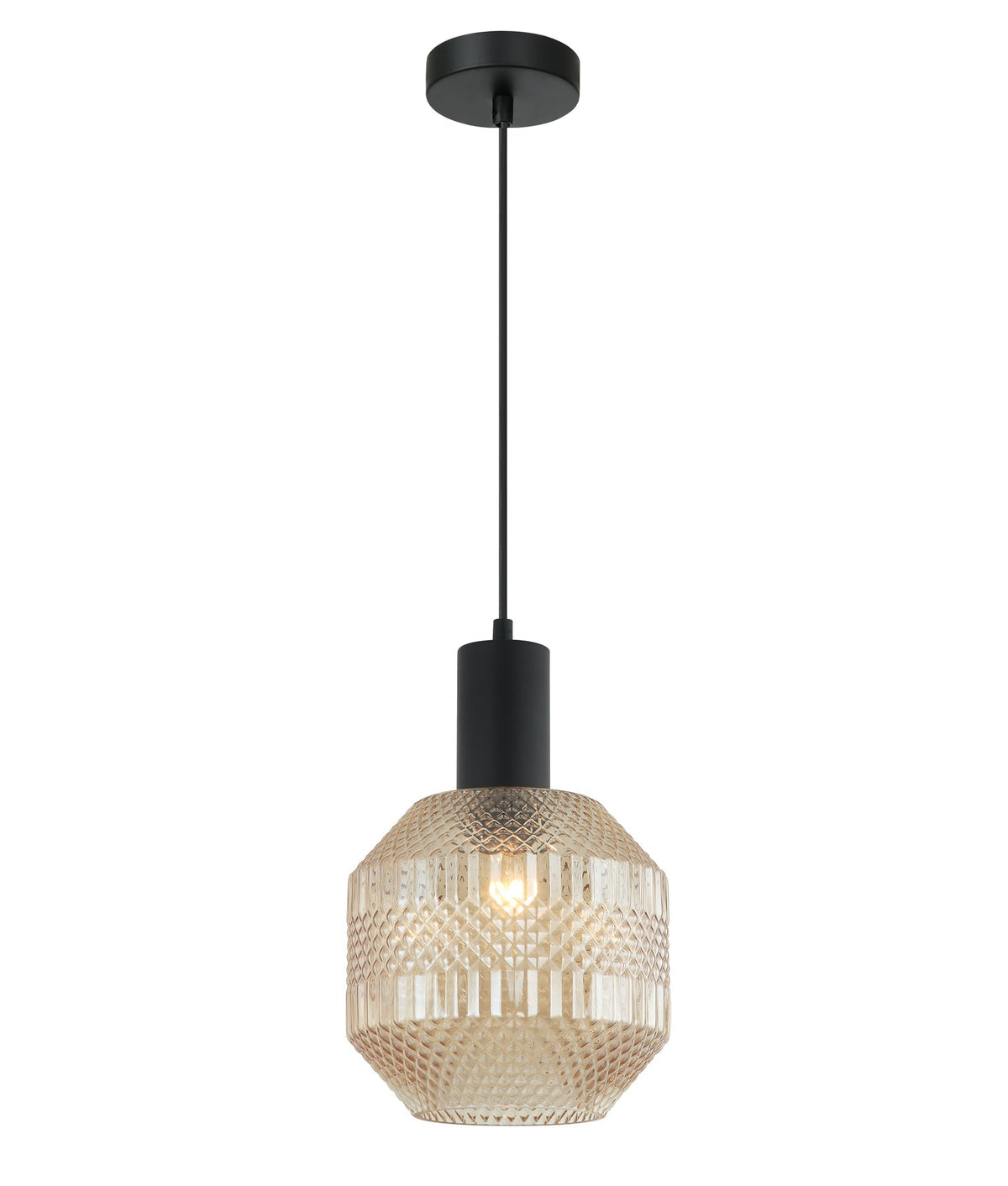 MARACA: Interior Glass Jar With Quadrilateral Segment Pendant Lights