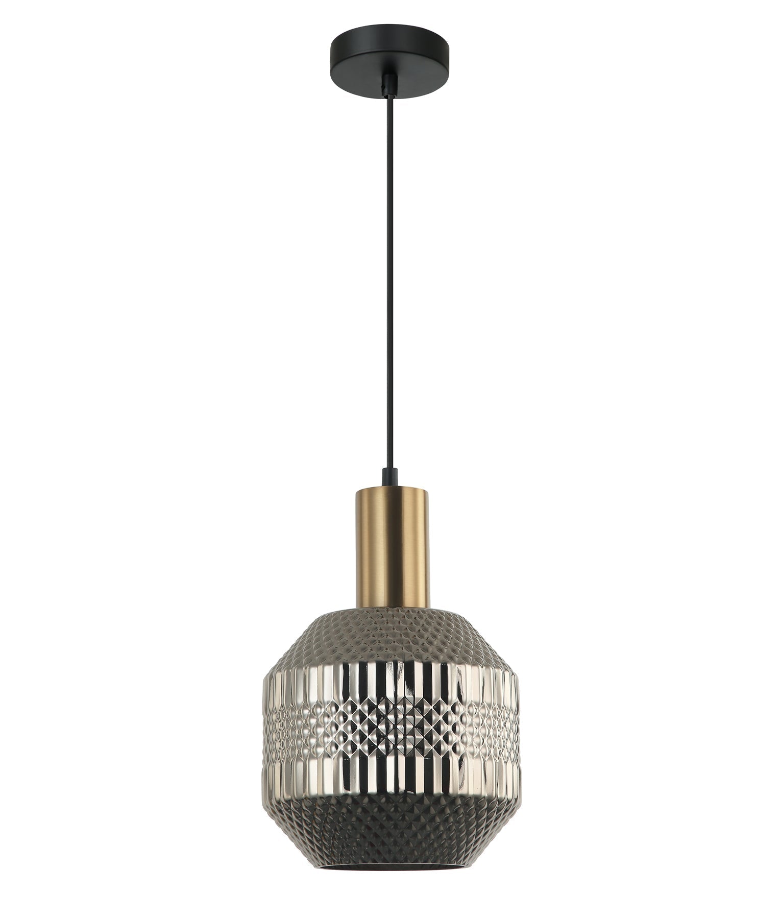 MARACA: Interior Glass Jar With Quadrilateral Segment Pendant Lights