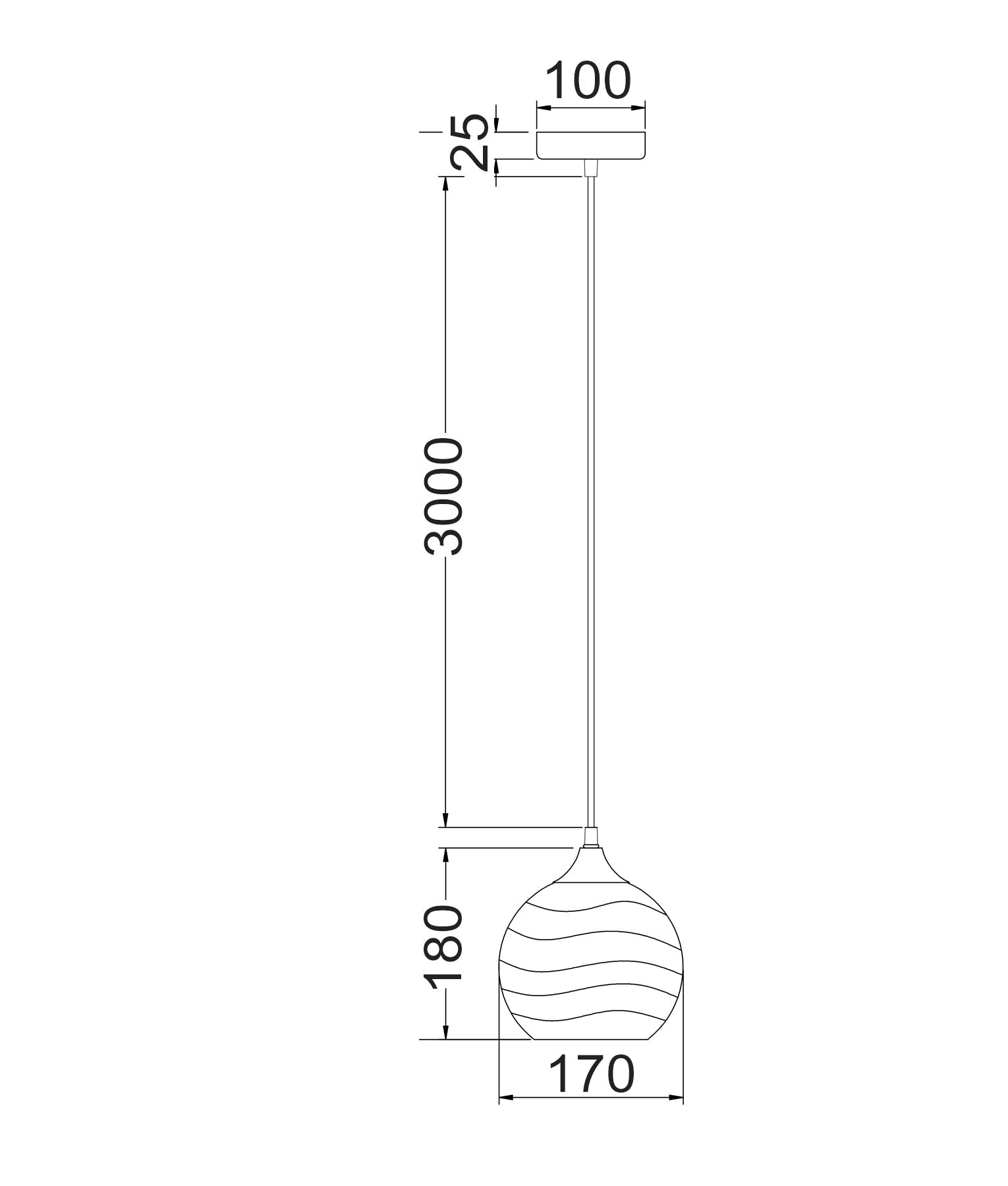 MARBRE: Modern Retro Interior Wine Glass Wavy Glass Pendant Lights