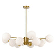 Marsten Black or Antique Gold 12 Light Pendant