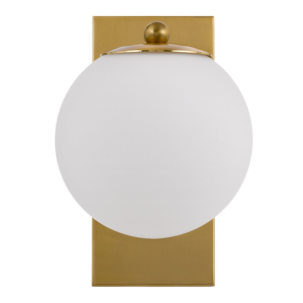 Marsten 1 Light Wall Light in Antique Gold with Opal Glass