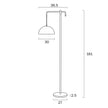 Marthos Black & Antique Gold Floor Lamp