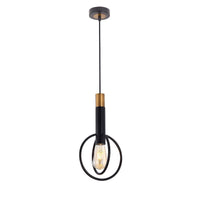 Thumbnail for Marvin Round Shaped Pendant Light in Antique Black and Gold