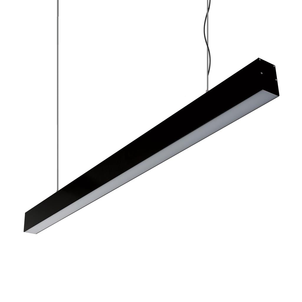 Max-50 Down Pendant Profile 17.3W 1M C/W Opal Black Tunable/Dali