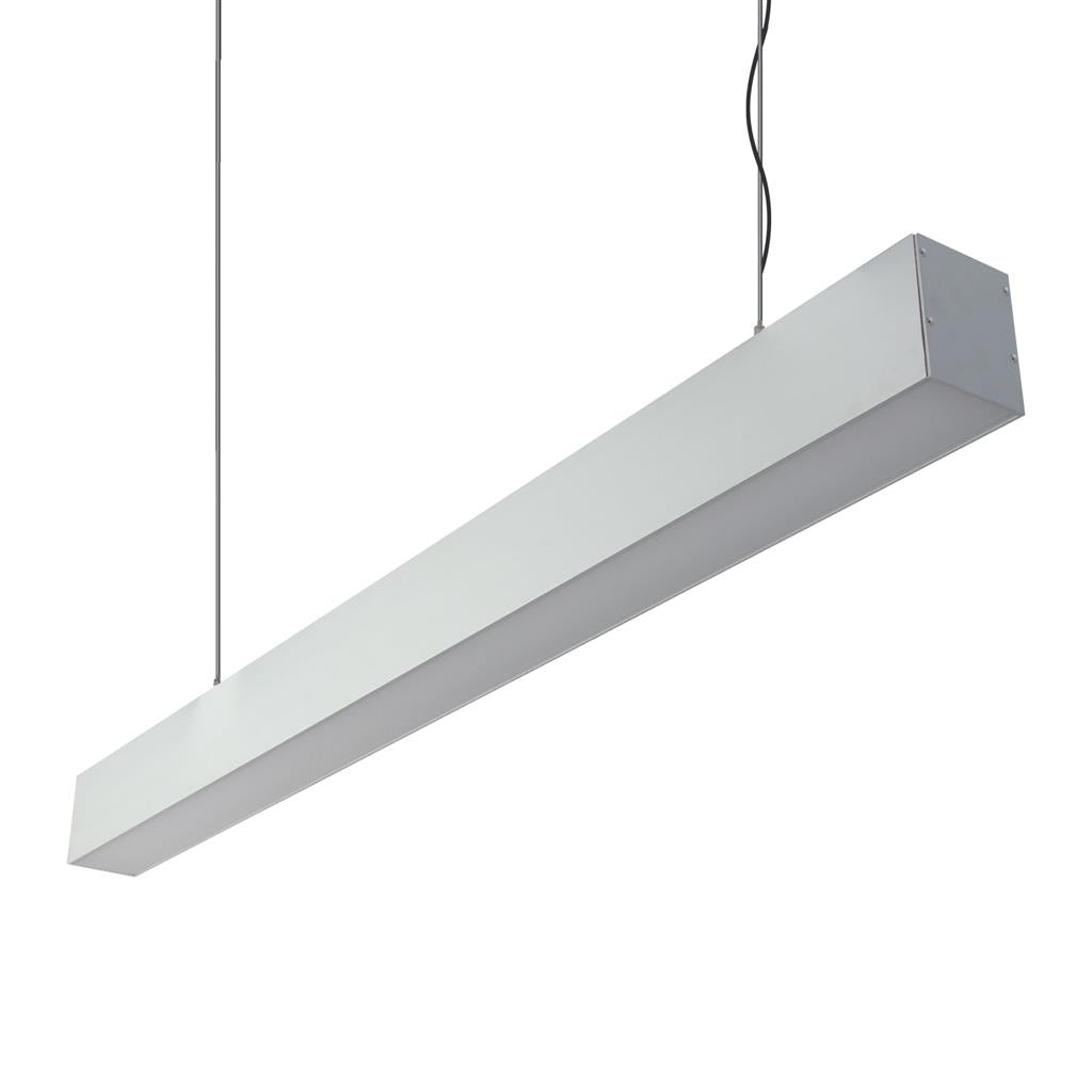 max 75mm two way pendant 34 7w 1m c w opal aluminium