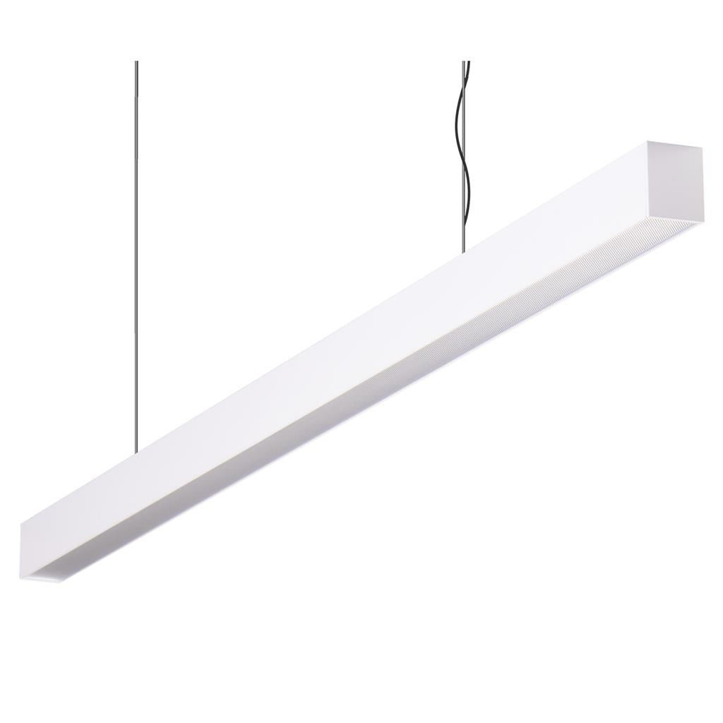 maxi 40 1 2m long pendant white dimmable 3k flat maxi 40 1.2m fd w 3k