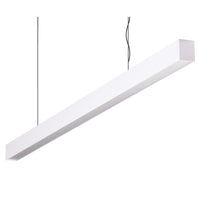 Thumbnail for maxi 40 1 2m long pendant white dimmable 3k flat maxi 40 1.2m fd w 3k