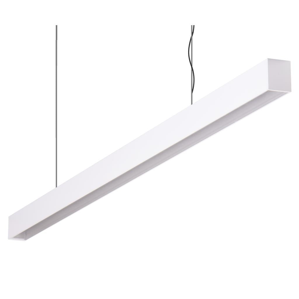 maxi 40 1 2m long pendant white dimmable 3k flat maxi 40 1.2m fd w 3k