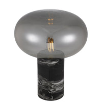 Thumbnail for Maximo Table Lamp in Black Marble with Smoked Glass Shade