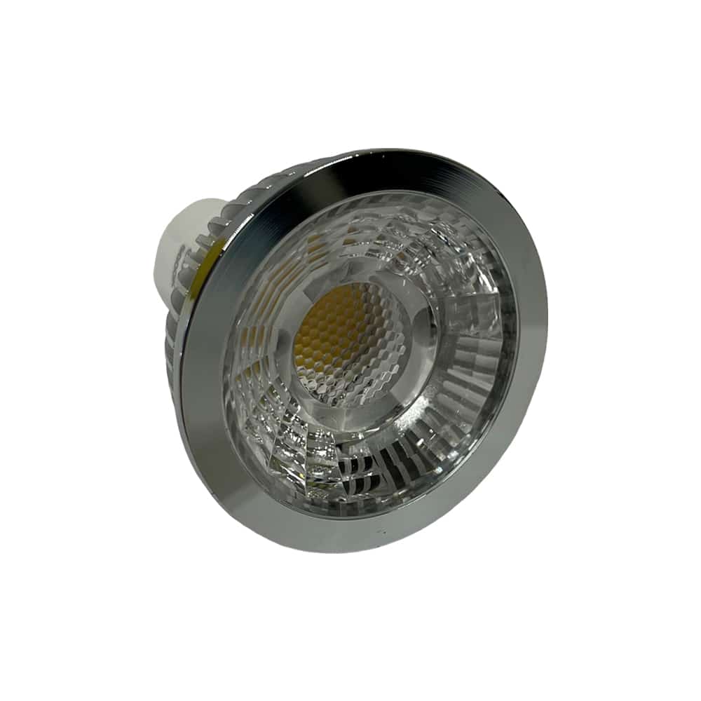 Boss 6w LED Globe GU10 5000k 60 Degree COB Facetted Reflector