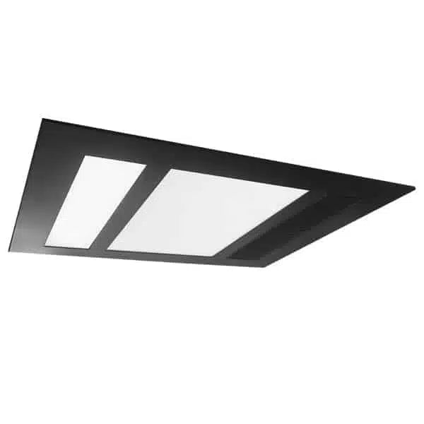 Phoenix Mini 1000w Halogen 3 in 1 Bathroom Heater & High Extraction Exhaust Fan with Tricolour LED Light Panel Matt Black