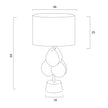 Melania Gold & Clear Glass Table Lamp with White or Gold Shade