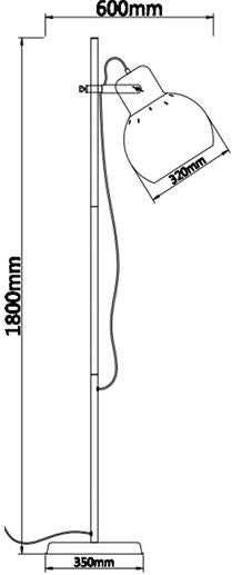 Mento White, Grey or Dark Grey Floor Lamp