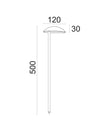 MESTOLO: Exterior 12V LED Garden Fixed Anti-Glare Spike Lights IP65