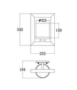 METI: Warm Chestnut Wood Frame Clear Glass Shade Interior Wall Light