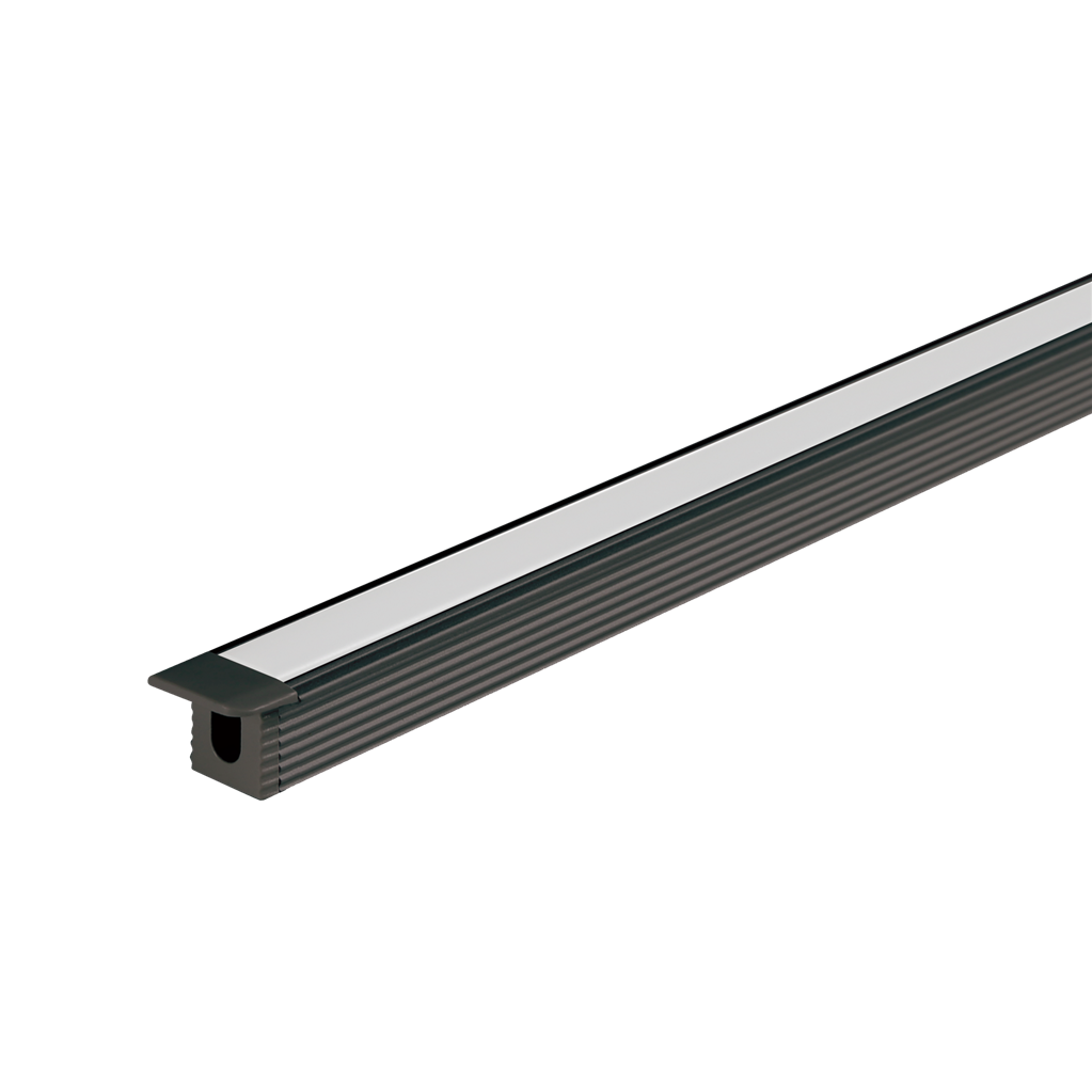 micro recessed profile per meter c w endcaps micro rec 1m