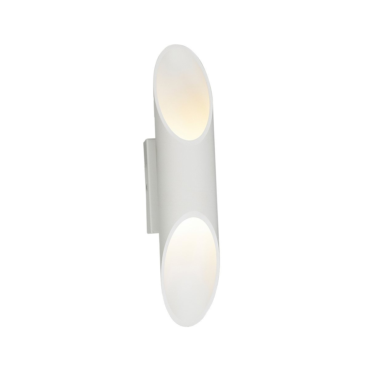 Milan 6 Watt LED Internal Tube Shaped Up and Down Wall Light in Matt White